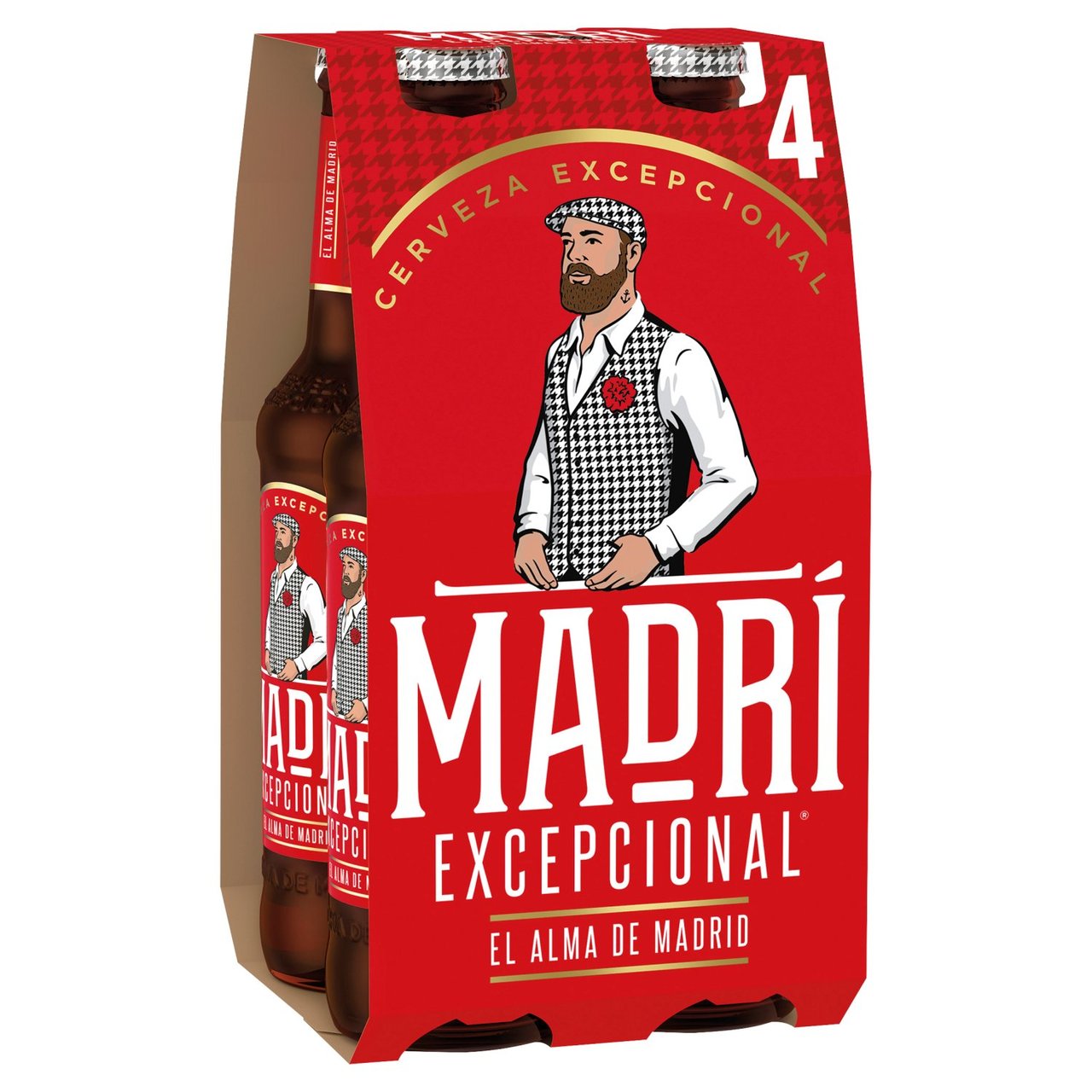 Madri Excepcional Premium Lager 4X330ml - Moo Local