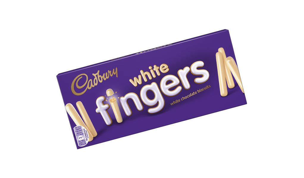 Cadbury White Chocolate Fingers Biscuits 114G (4789677326425)