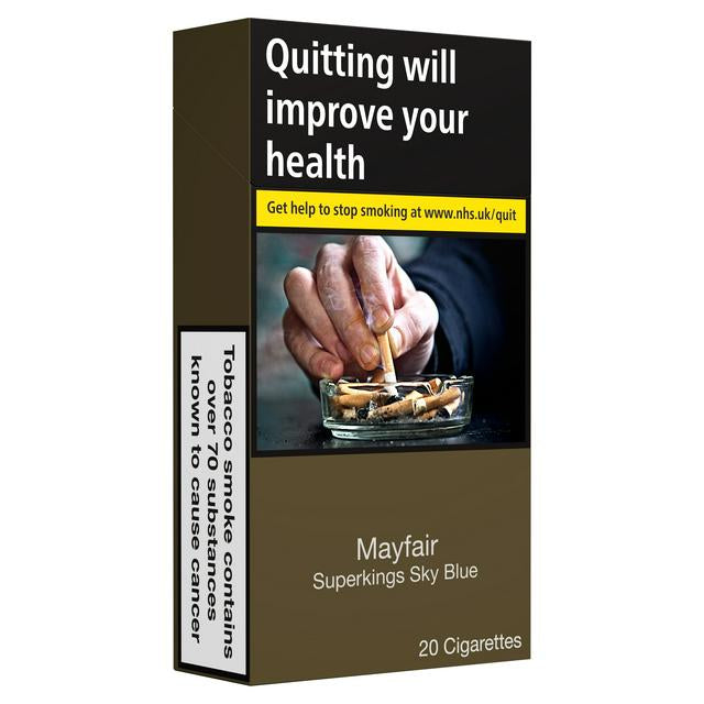 Mayfair Sky Blue Superkings Cigarettes x 20 (6661216403545)