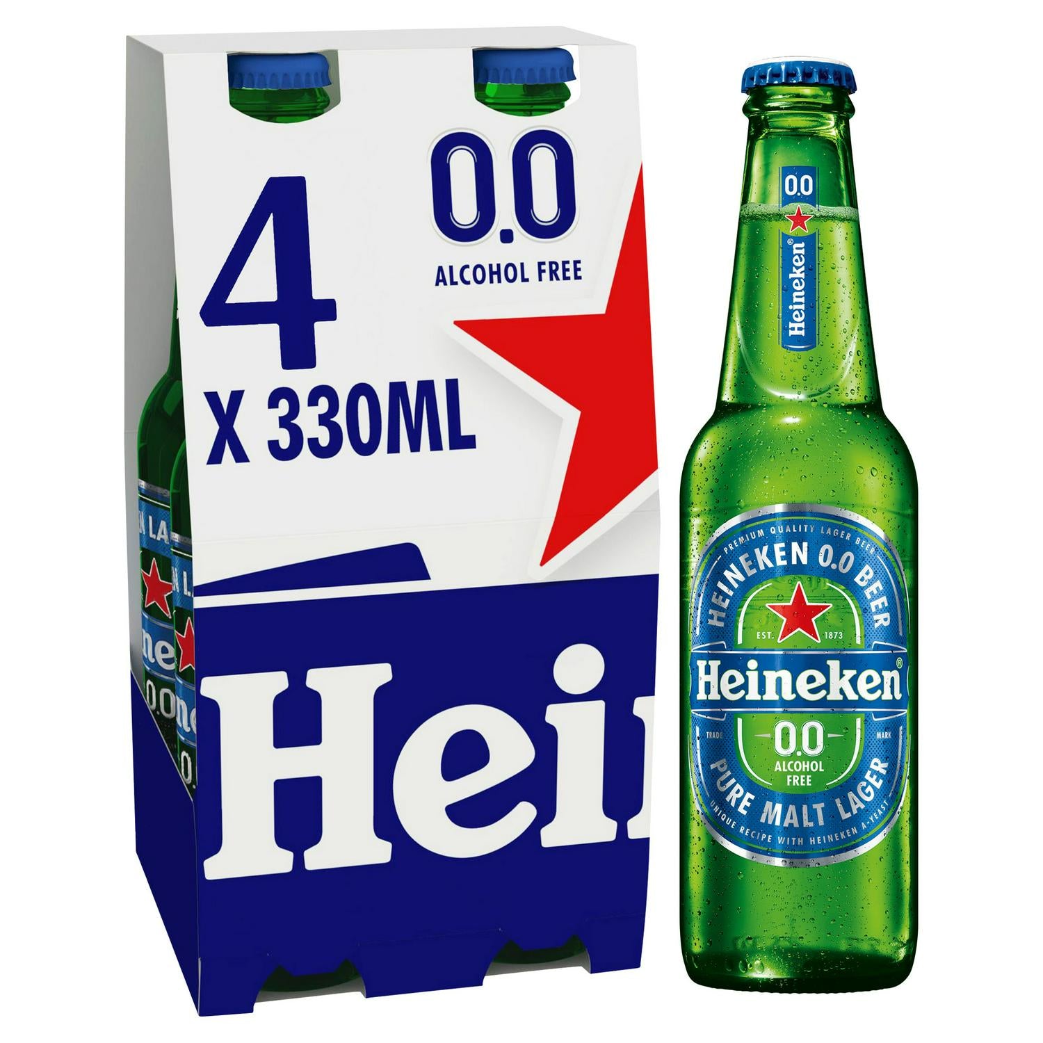 Heineken 0.0 Alcohol Free Beer 4X330ml - Moo Local