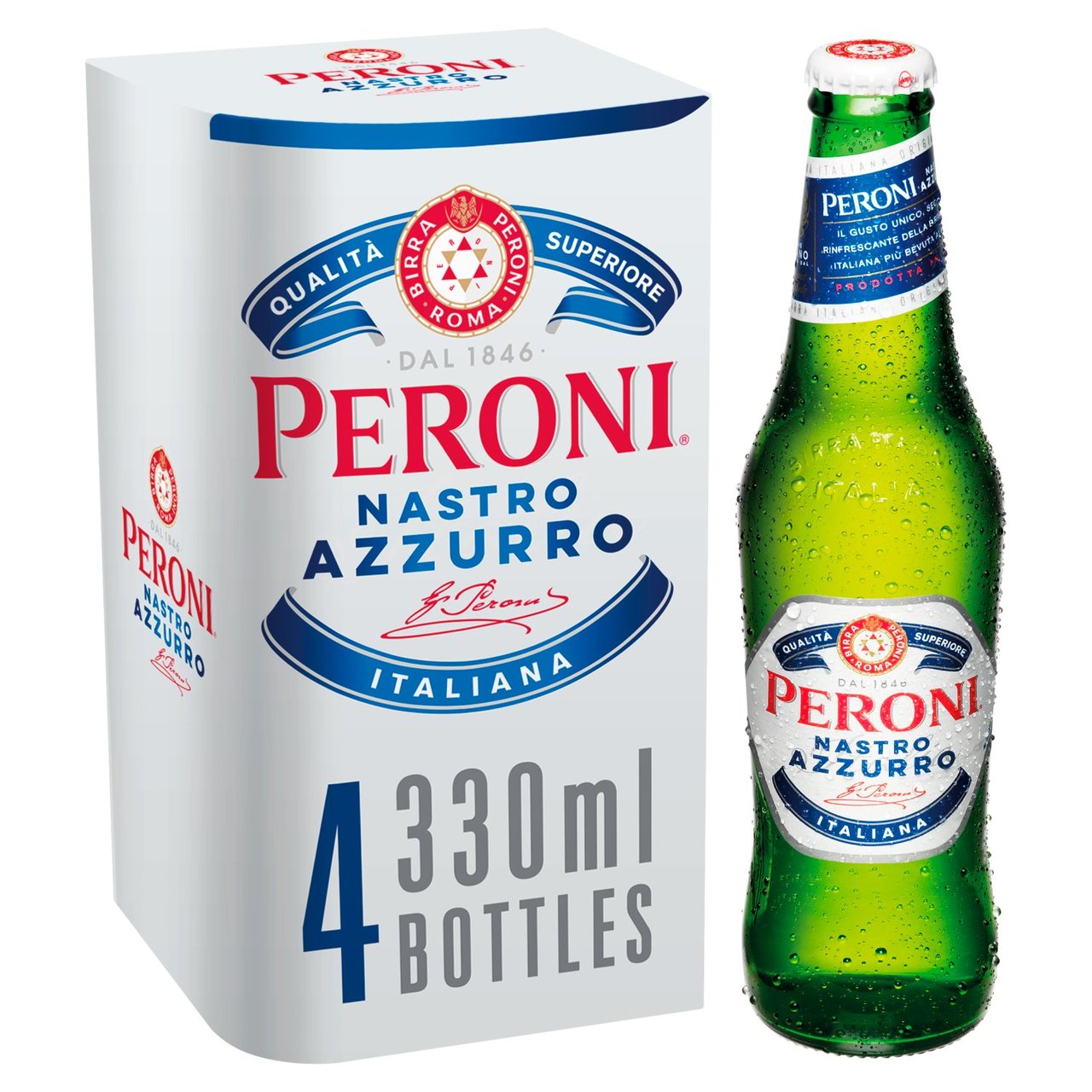 Peroni Nastro Azzurro Bottles 4 x 330ml (6697715662937)
