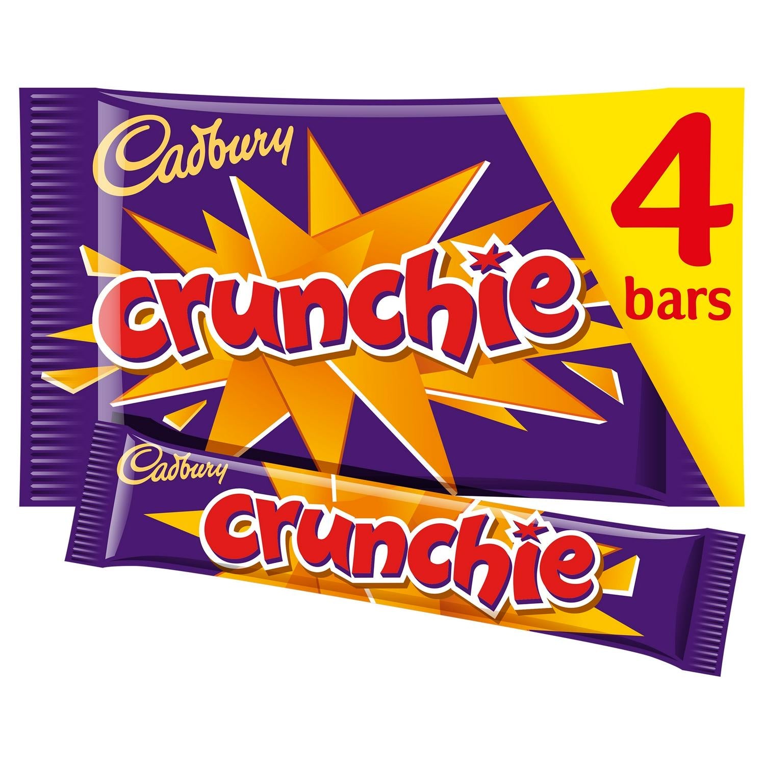 Cadbury Crunchie Chocolate Bar Multipack 4 Pack 104.4g (6536728248409)