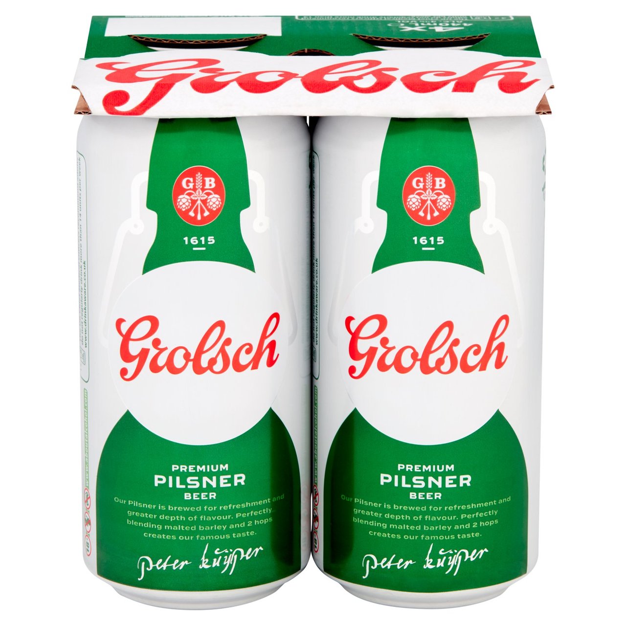 Grolsch Premium Pilsner Beer 4 x 440ml (6697643638873)