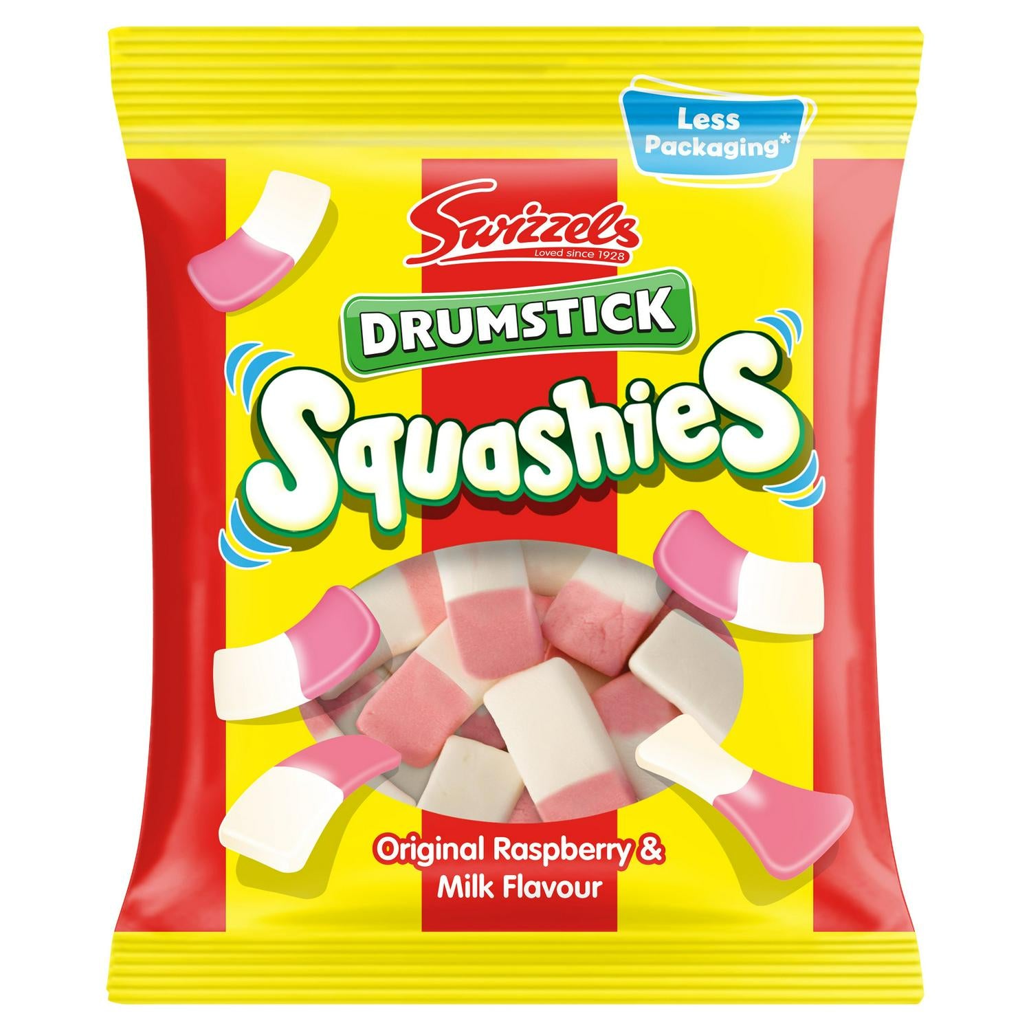 Swizzels Drumstick Squashies Original Raspberry and Milk 131g - Moo Local