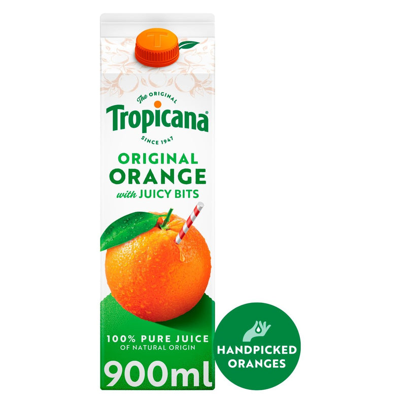 Tropicana Original Orange Fruit Juice with Bits 900ml