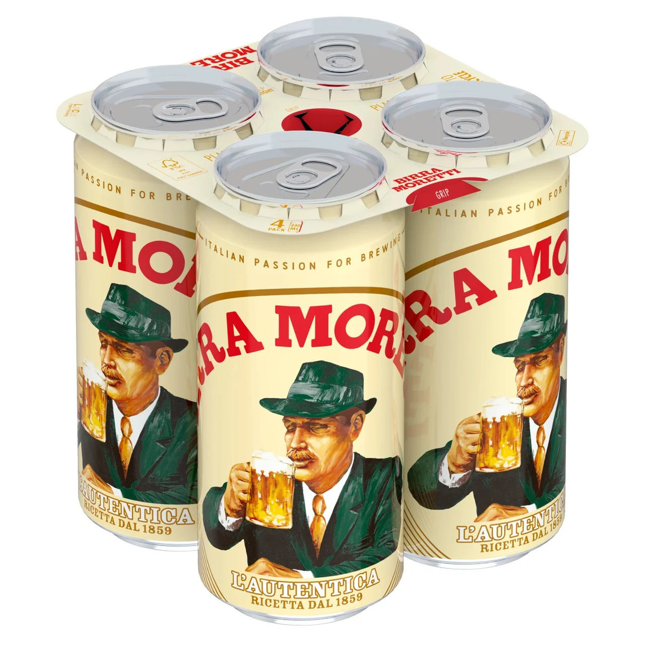 Birra Moretti Lager Beer 4x440ml