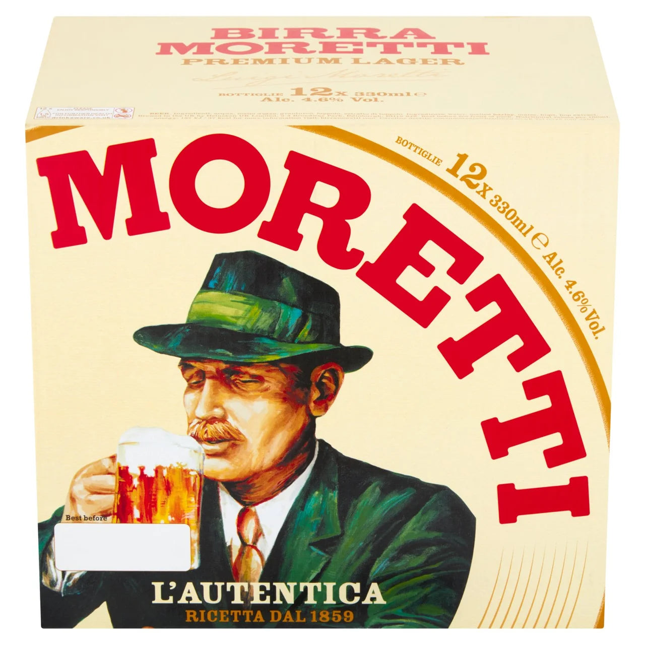Birra Moretti Lager Beer Bottles 12x330ml
