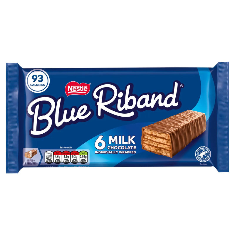 Blue Riband Original Milk Chocolate Wafer Biscuit Bar Multipack 6x18g