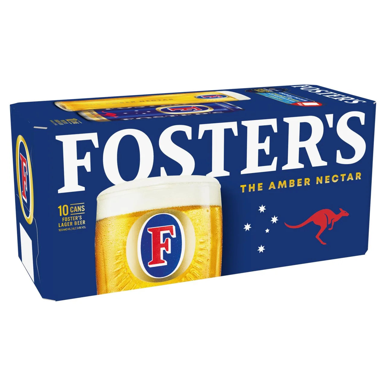Foster's Lager Beer Cans 10x440ml