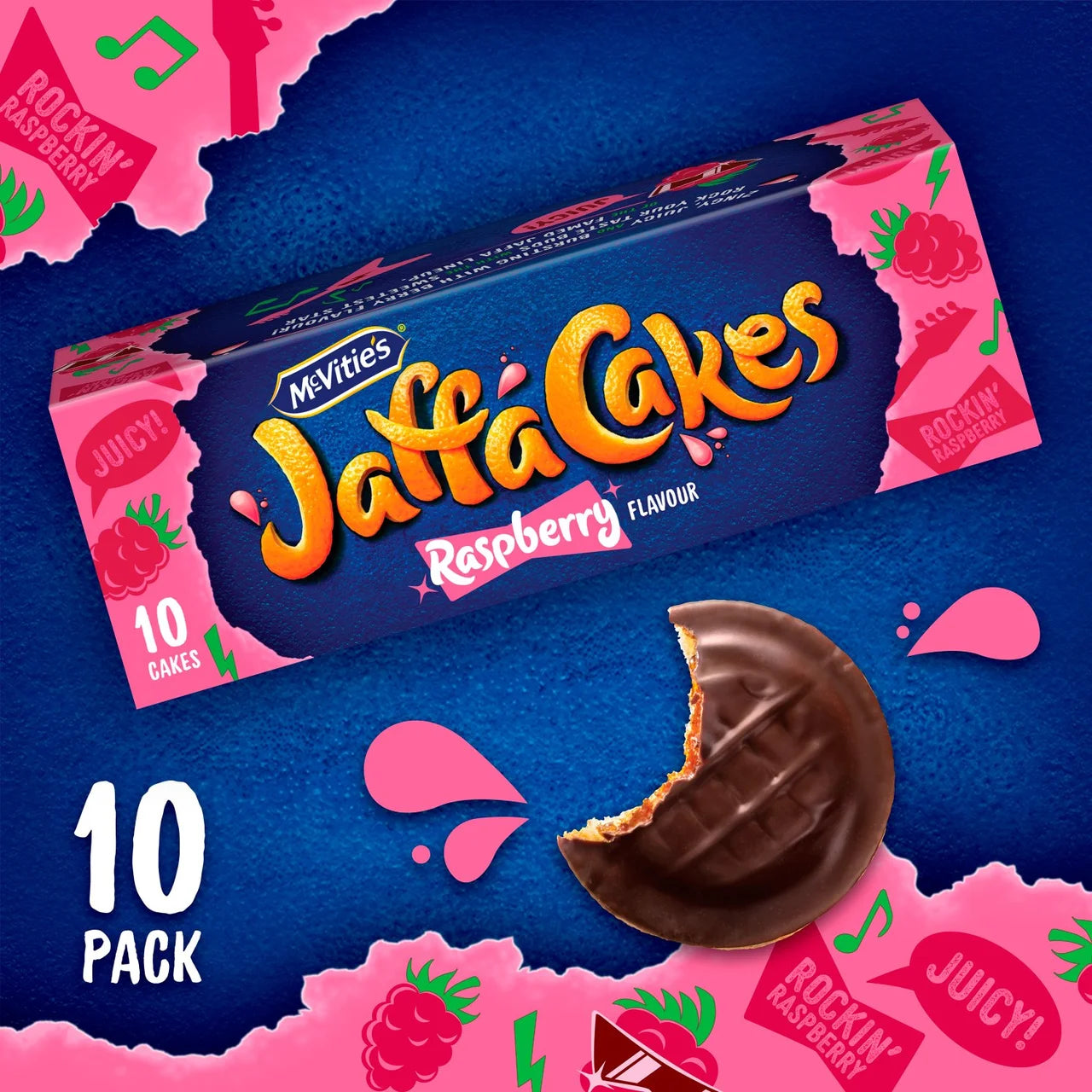 McVitie's Jaffa Cakes Original Raspberry Flavour Biscuits x10