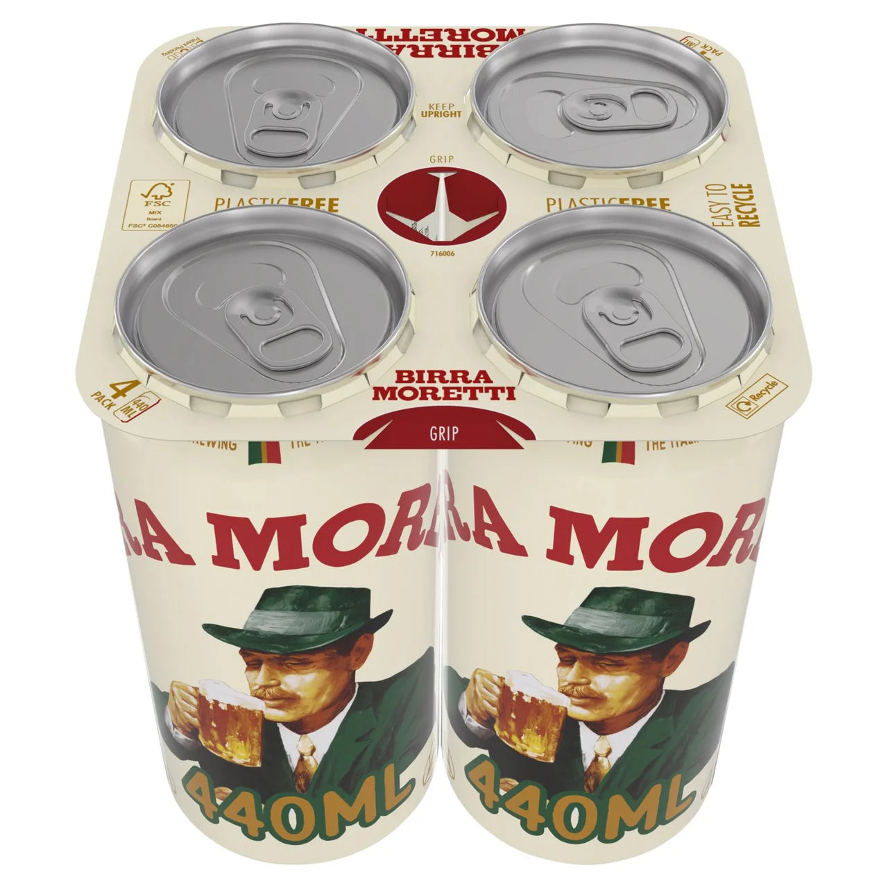 Birra Moretti Lager Beer 4x440ml