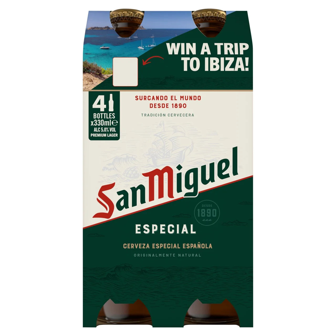 San Miguel Premium Lager Beer Bottles 4x330ml