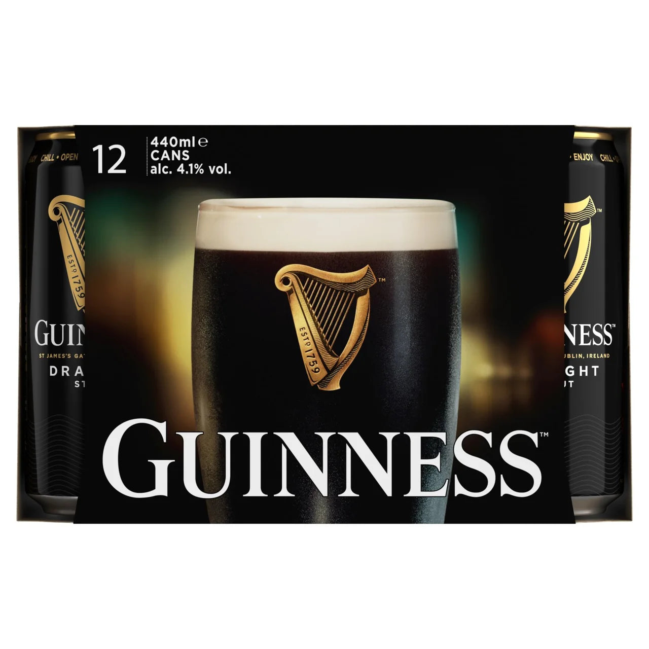 Guinness Draught In Stout Beer Can 12x440ml