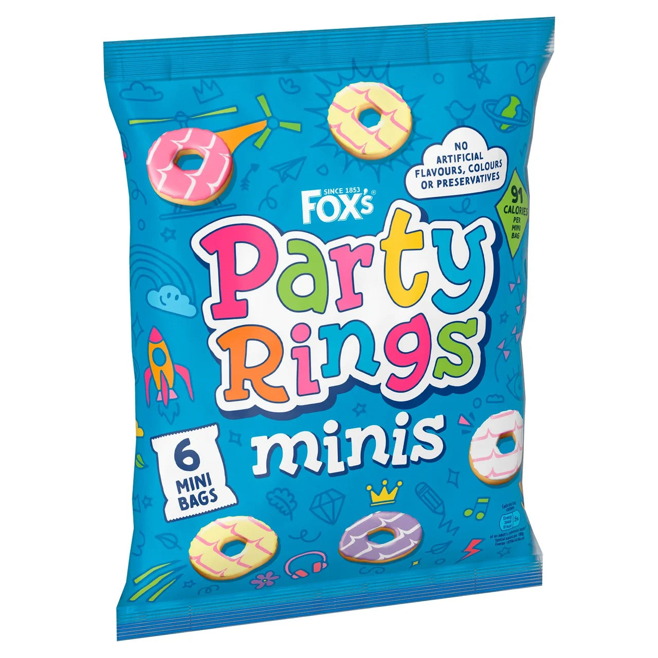 Fox's Biscuits Party Rings Minis Multipack 6 x 20g
