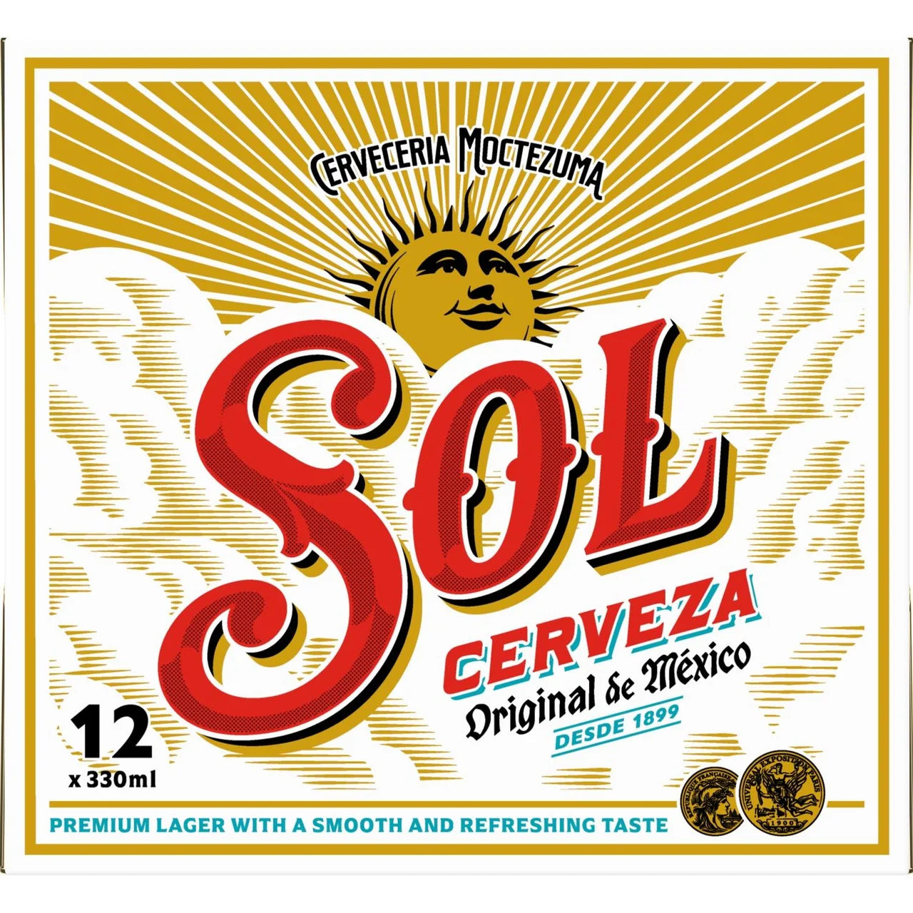 Sol Original de Mexico Premium Lager Bottles 12 x 330ml