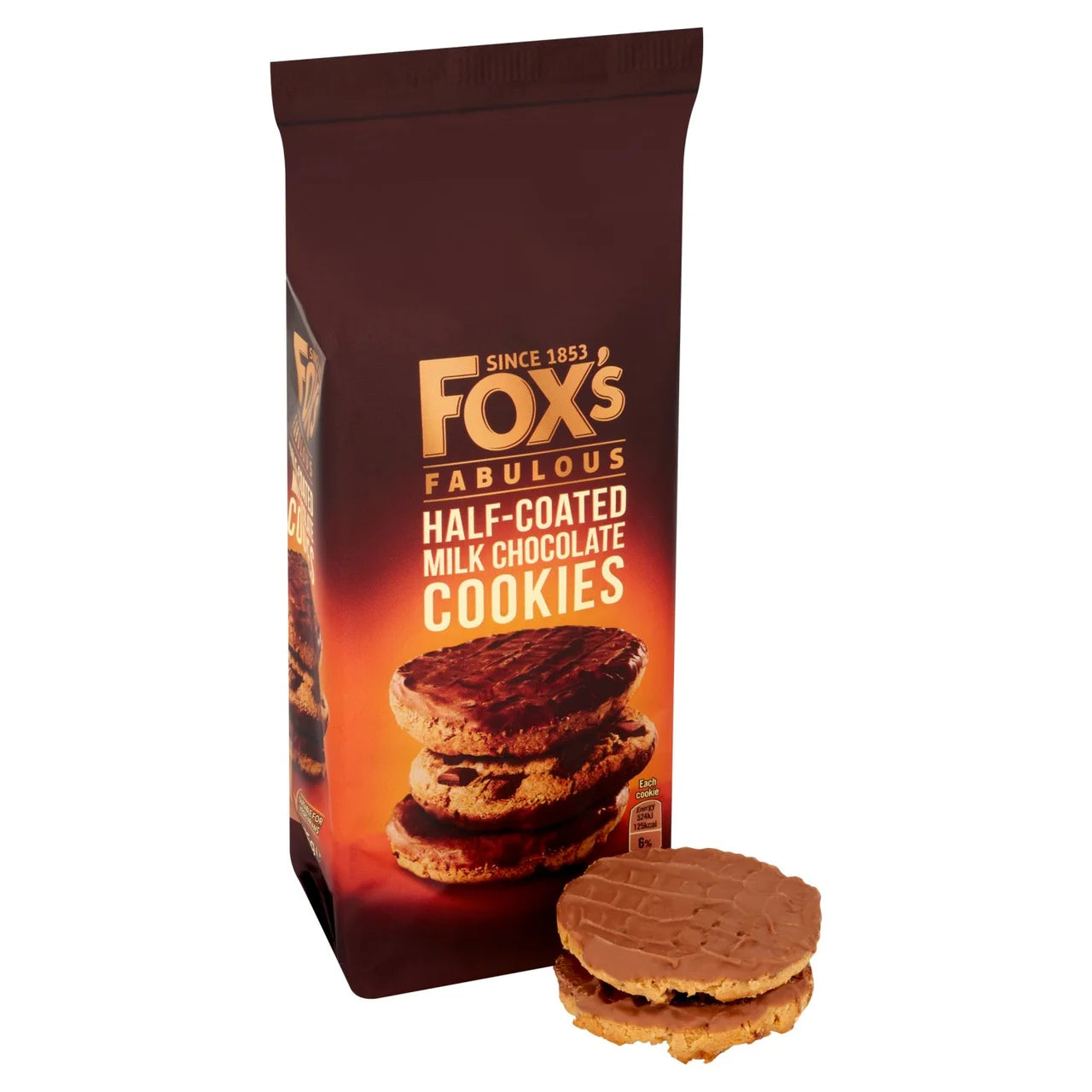 Fox's Biscuits Chunkie Half Coated Chocolate Cookies 175g