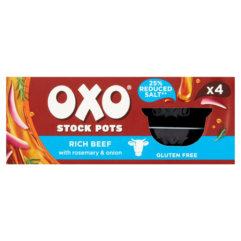 Oxo Reduced Salt Beef with Onion & Rosemary Stock Pots x4