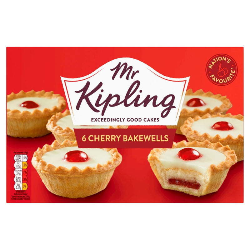 Mr Kipling Cherry Bakewells Cakes x6