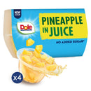 Dole Pineapple In Juice Fruit Snacks 4x113g
