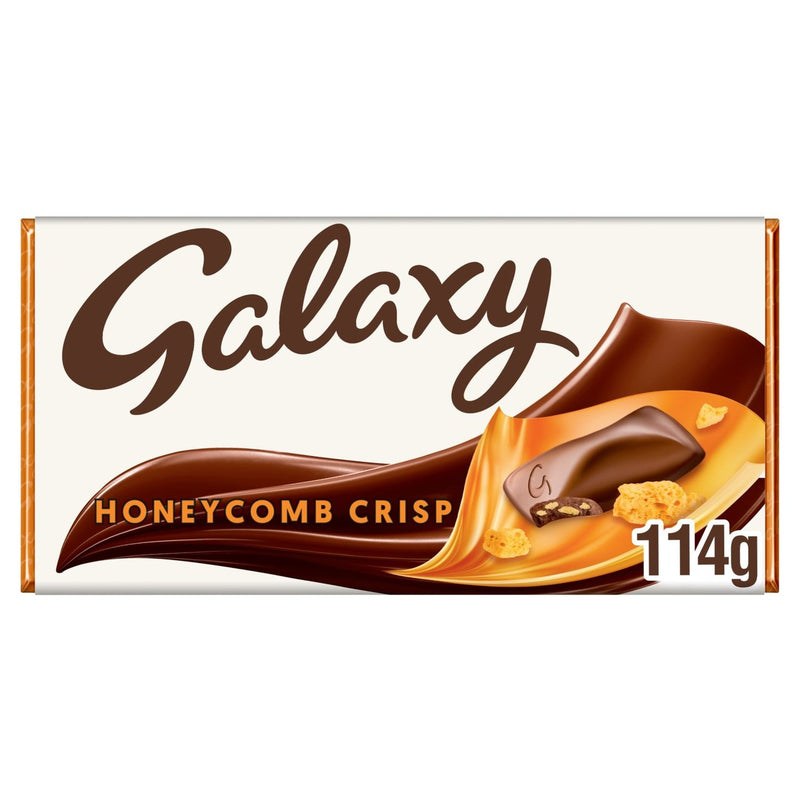 Galaxy Honeycomb Crisp Pieces & Milk Chocolate Block Bar 114g - Moo Local