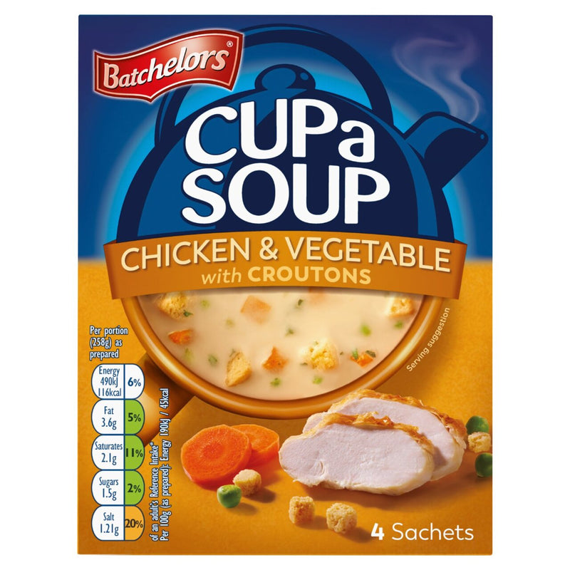 Batchelors Cup a Soup, Chicken & Vegetable with Croutons x4