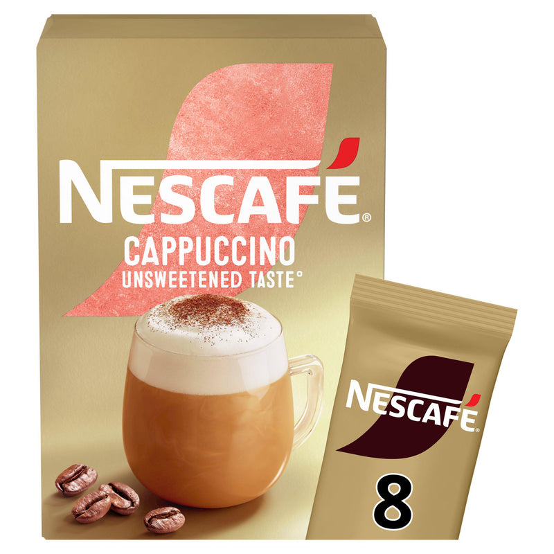 Nescafe Gold Cappuccino Unsweetened Instant Coffee Sachets x8
