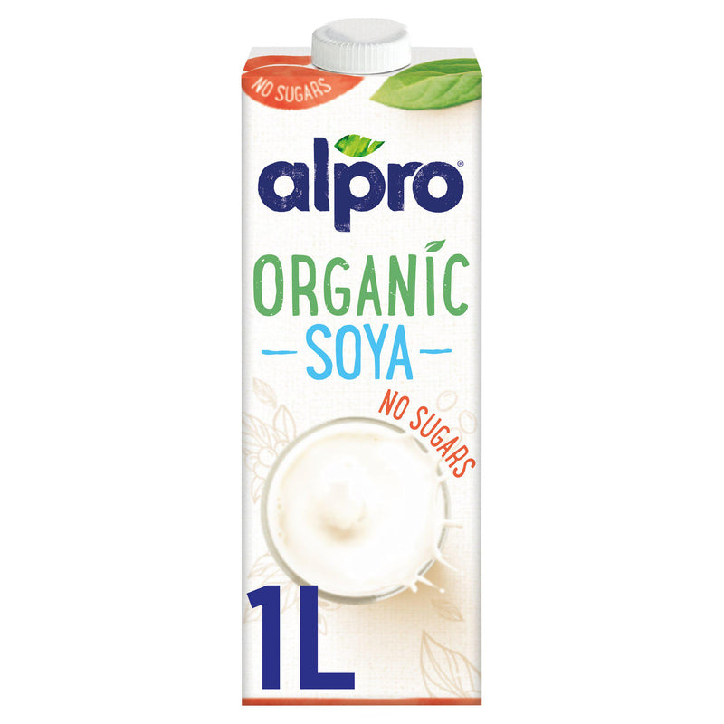 Alpro Organic Soya Milk No Sugars Long Life Dairy Alternative 1 Litre