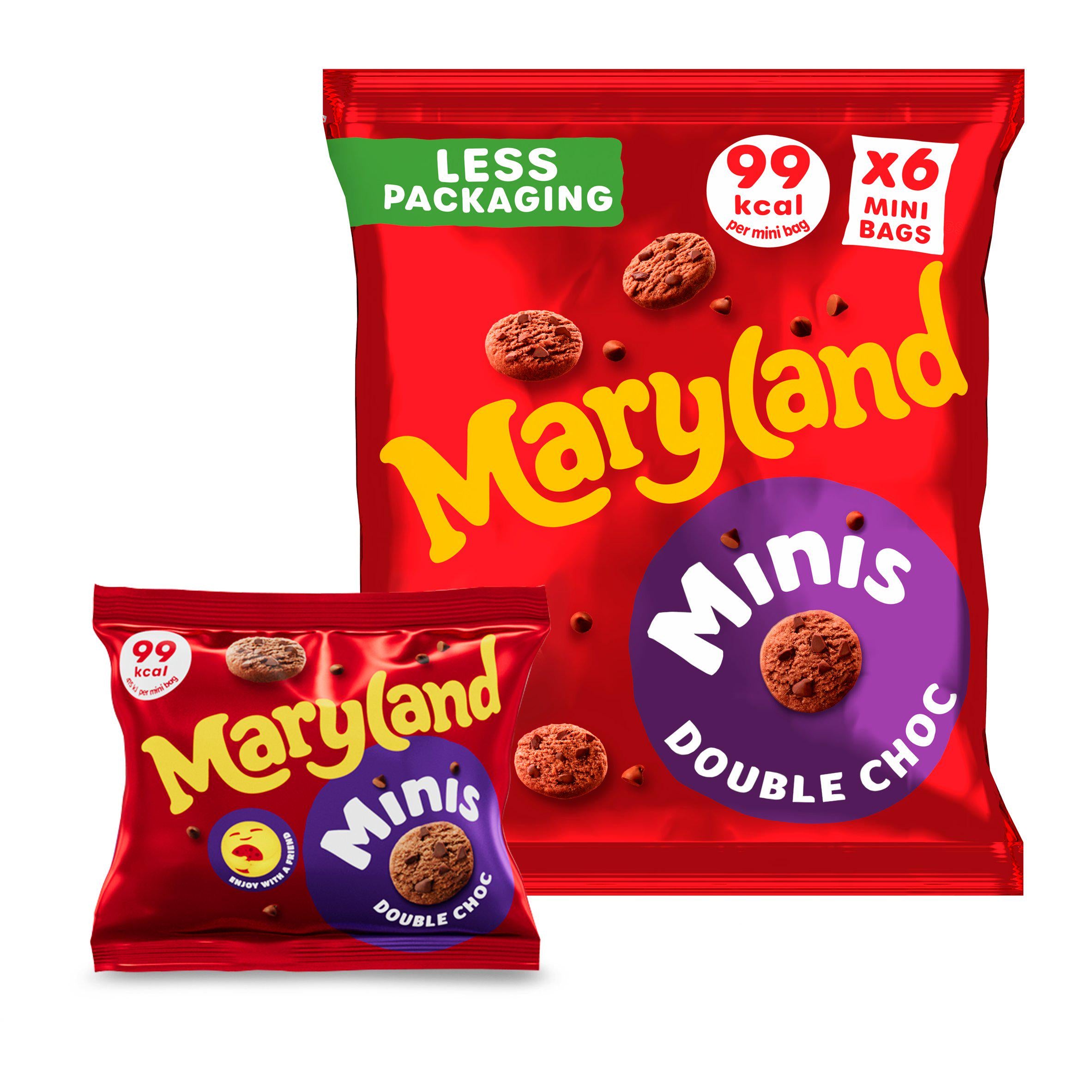 Maryland Minis Double Chocolate 6 Multipacks Cookies 118.8g