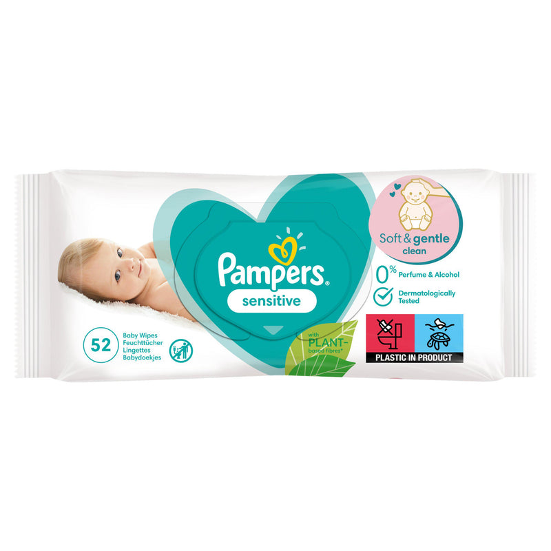 Pampers Sensitive Baby Wet Wipes Pack x52