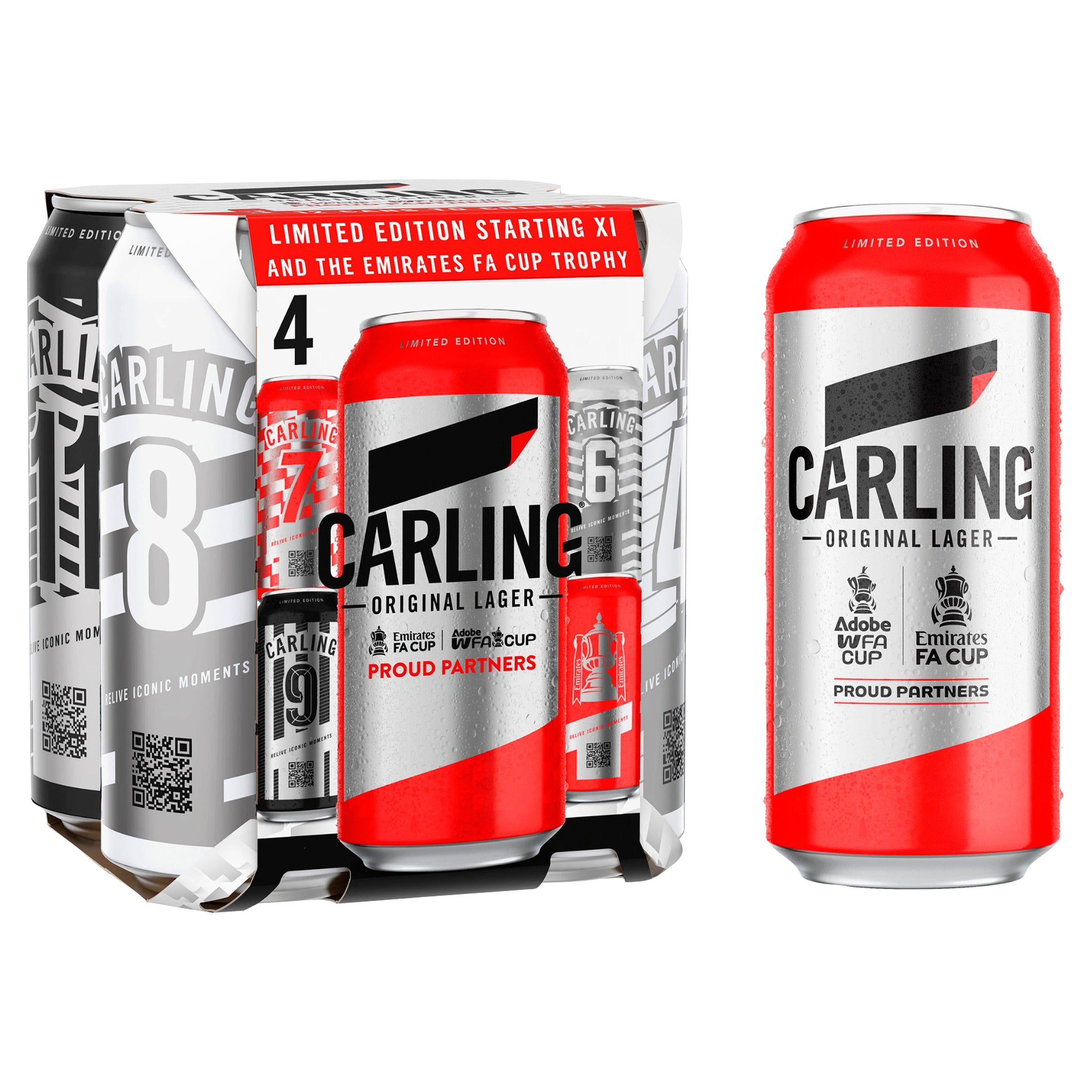 Carling Original Lager Beer Cans 4 x 440ml