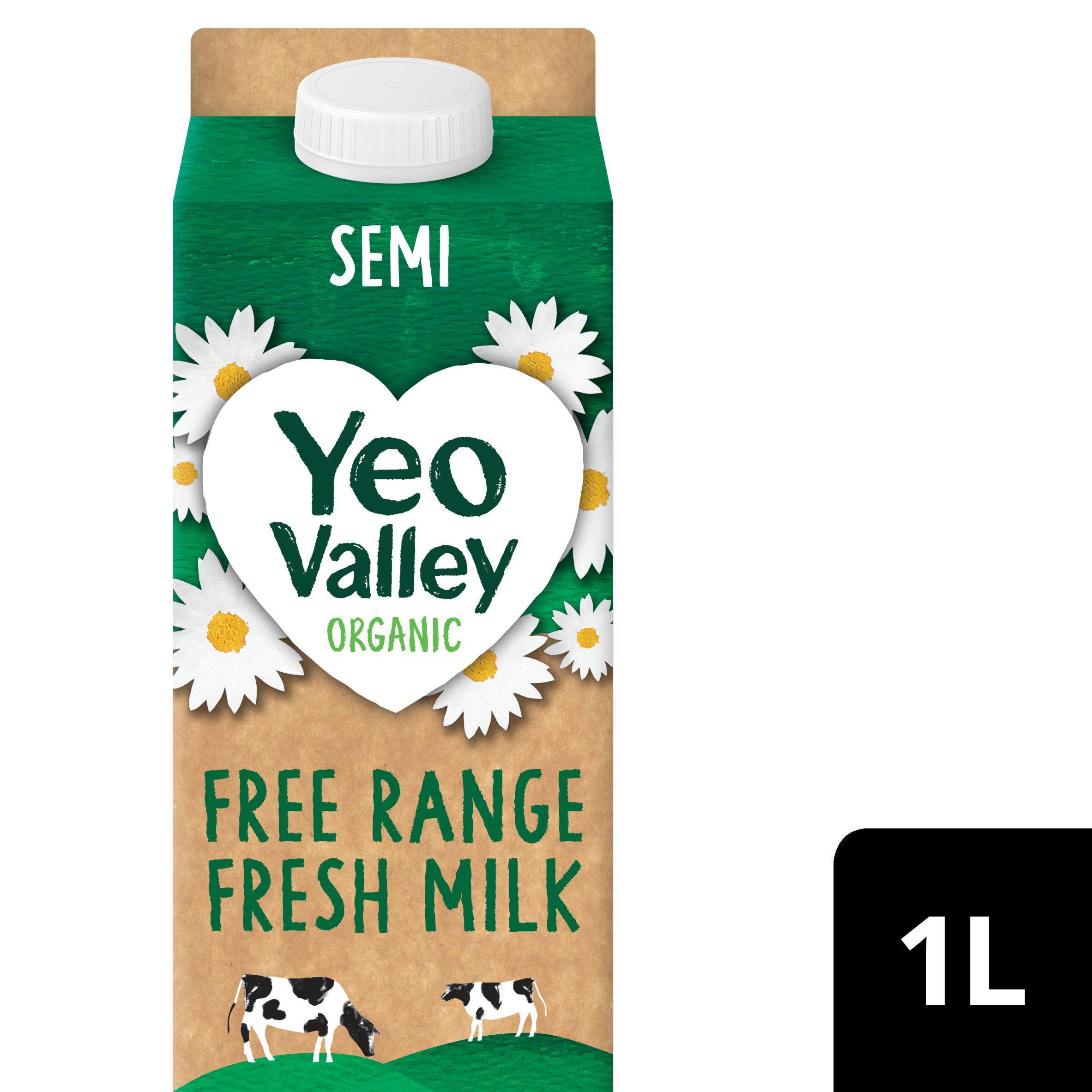 Yeo Valley Organic Free Range Semi Skimmed Milk 1 Litre