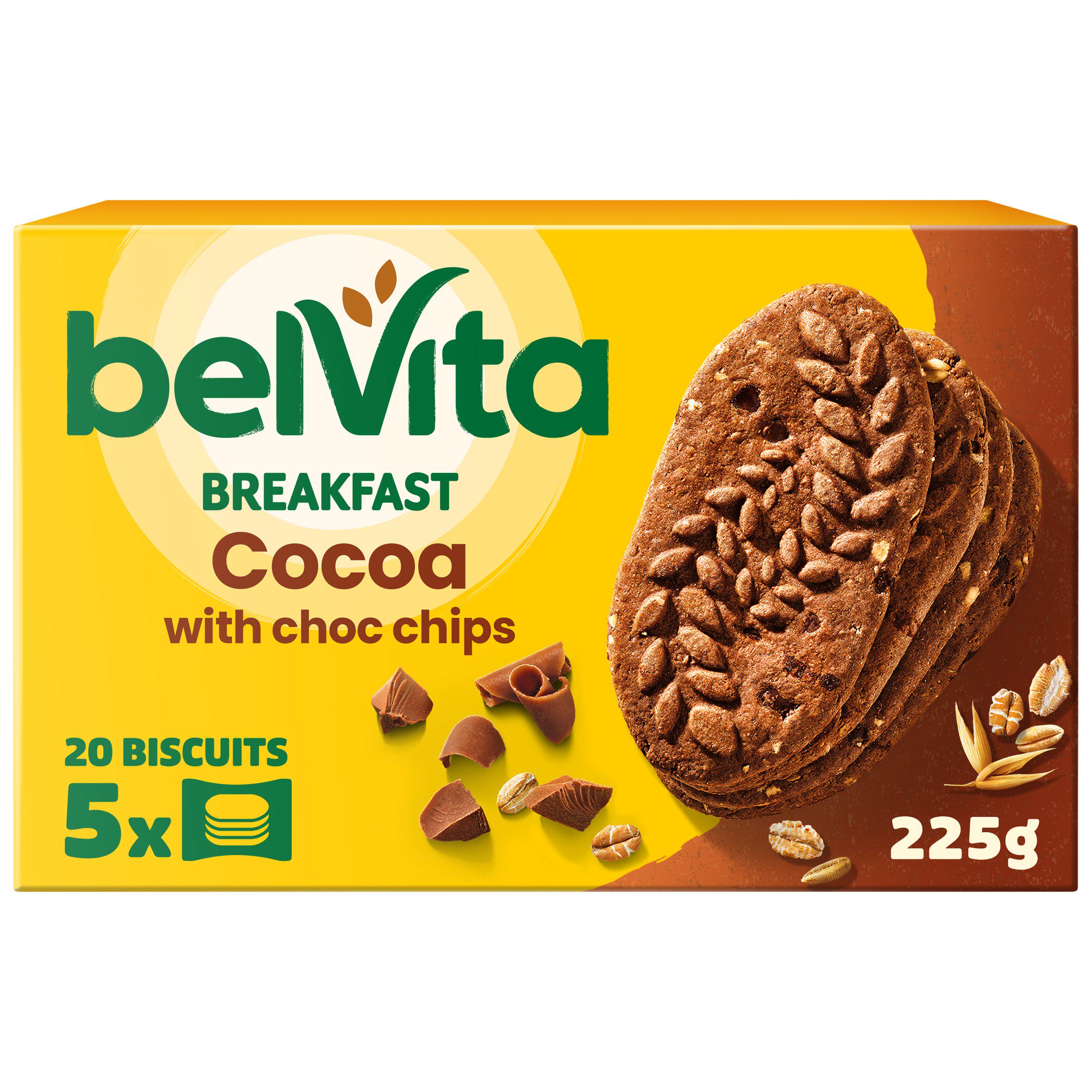 Belvita Chocolate Chip Cereal Biscuit Snack Bars Multipack 225g