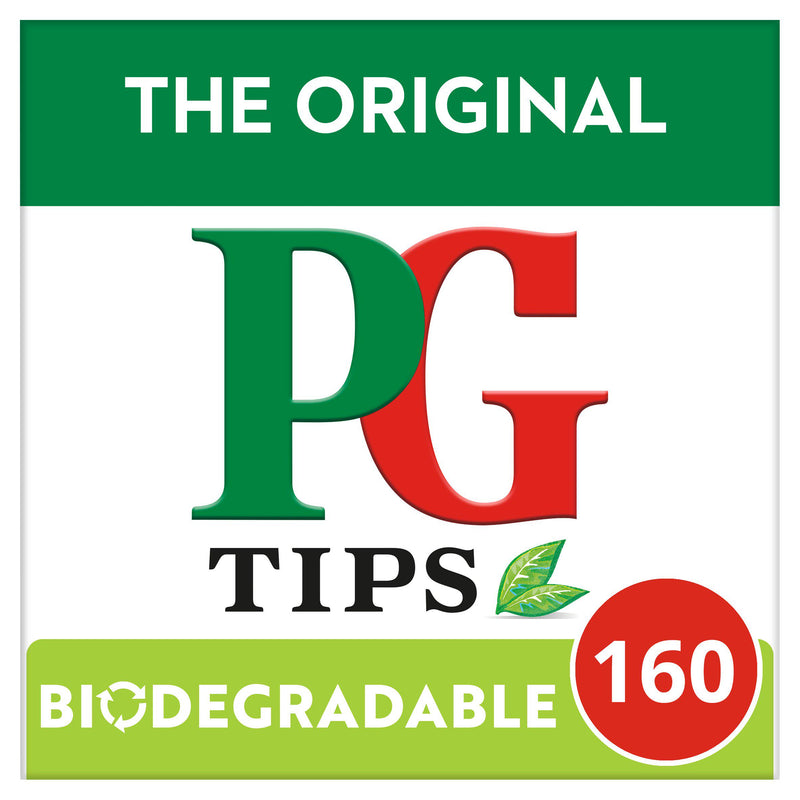 PG tips Original Biodegradable Black 160 Teabags - Moo Local