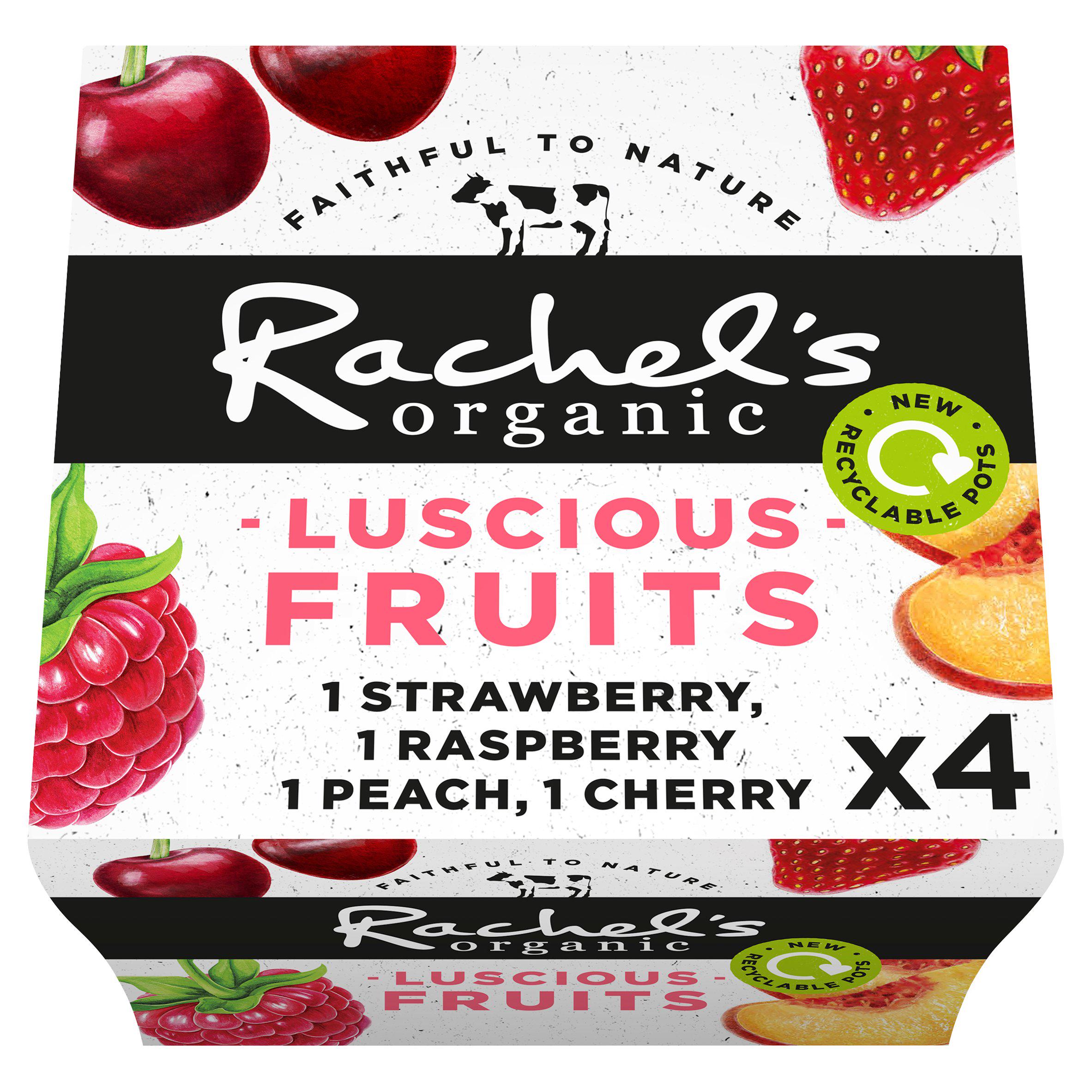 Rachel's Organic Luscious Fruit Multipack Yogurt 4 x 110g