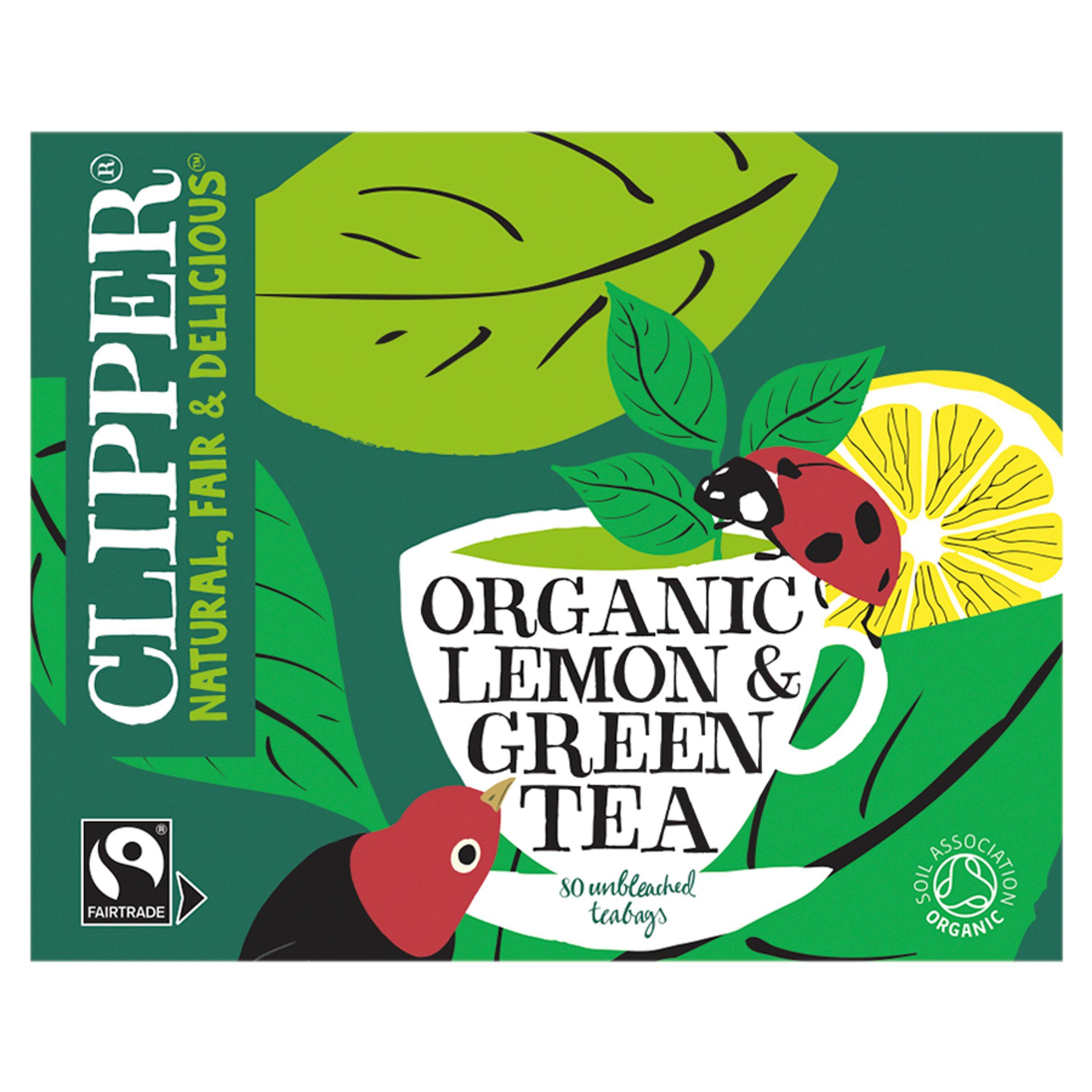 Clipper Fairtrade Green Tea & Lemon Tea Bags x80