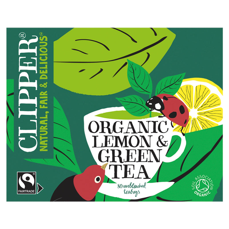 Clipper Fairtrade Green Tea & Lemon Tea Bags x80