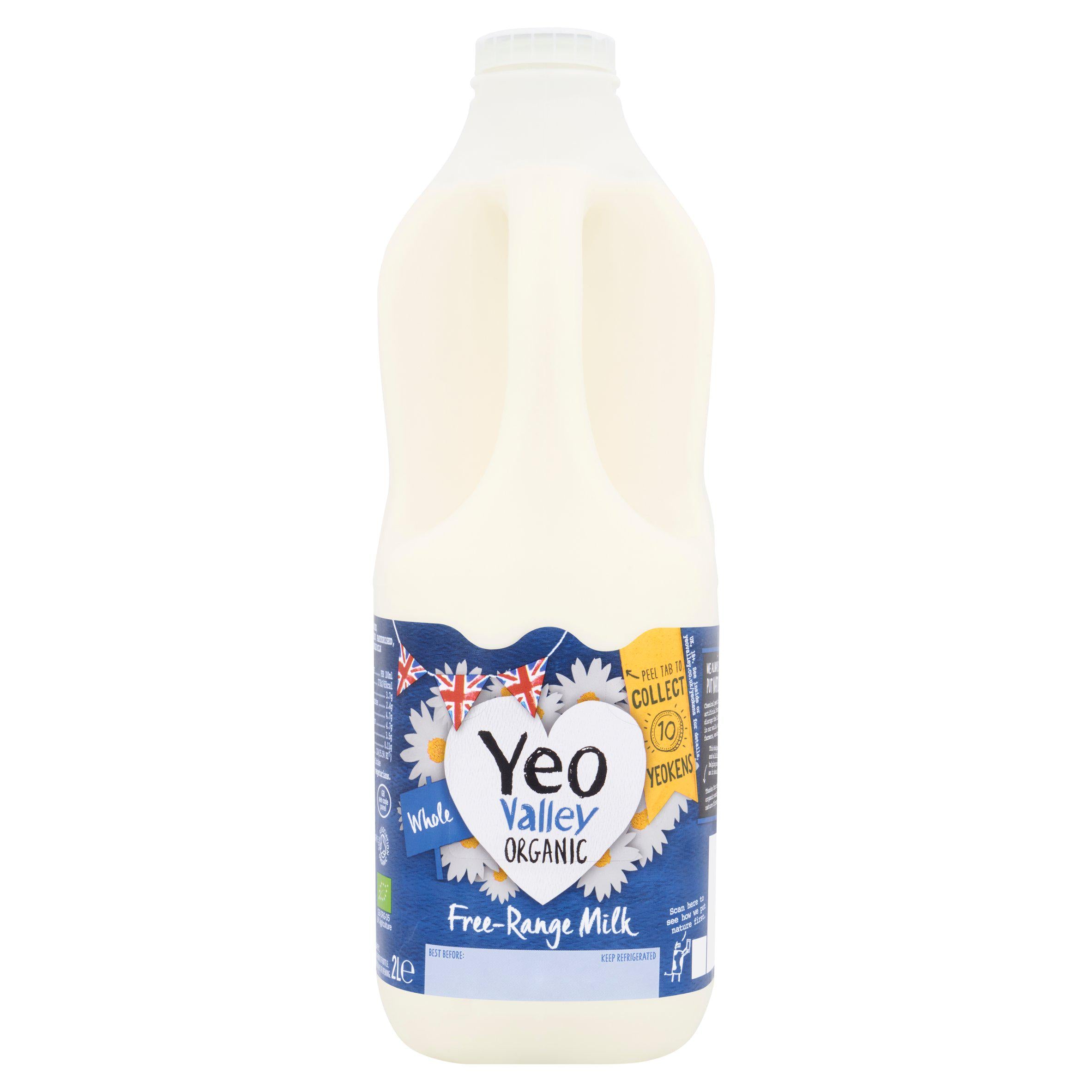 Yeo Valley Organic Fresh Whole Milk 2 Litre