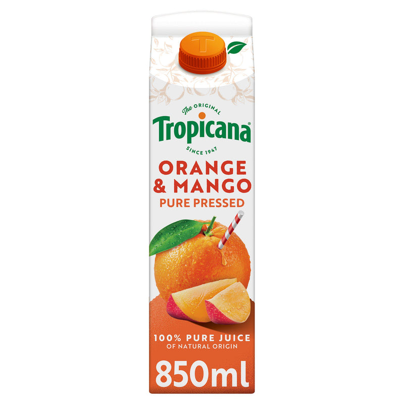 Tropicana Pure Orange & Mango Fruit Juice 850ml