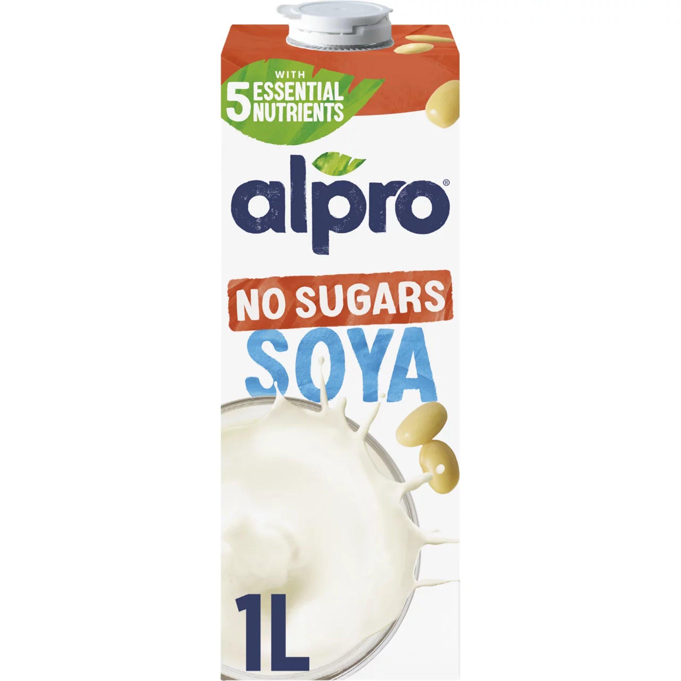 Alpro Soya Milk No Sugars Long Life Dairy Alternative 1 Litre