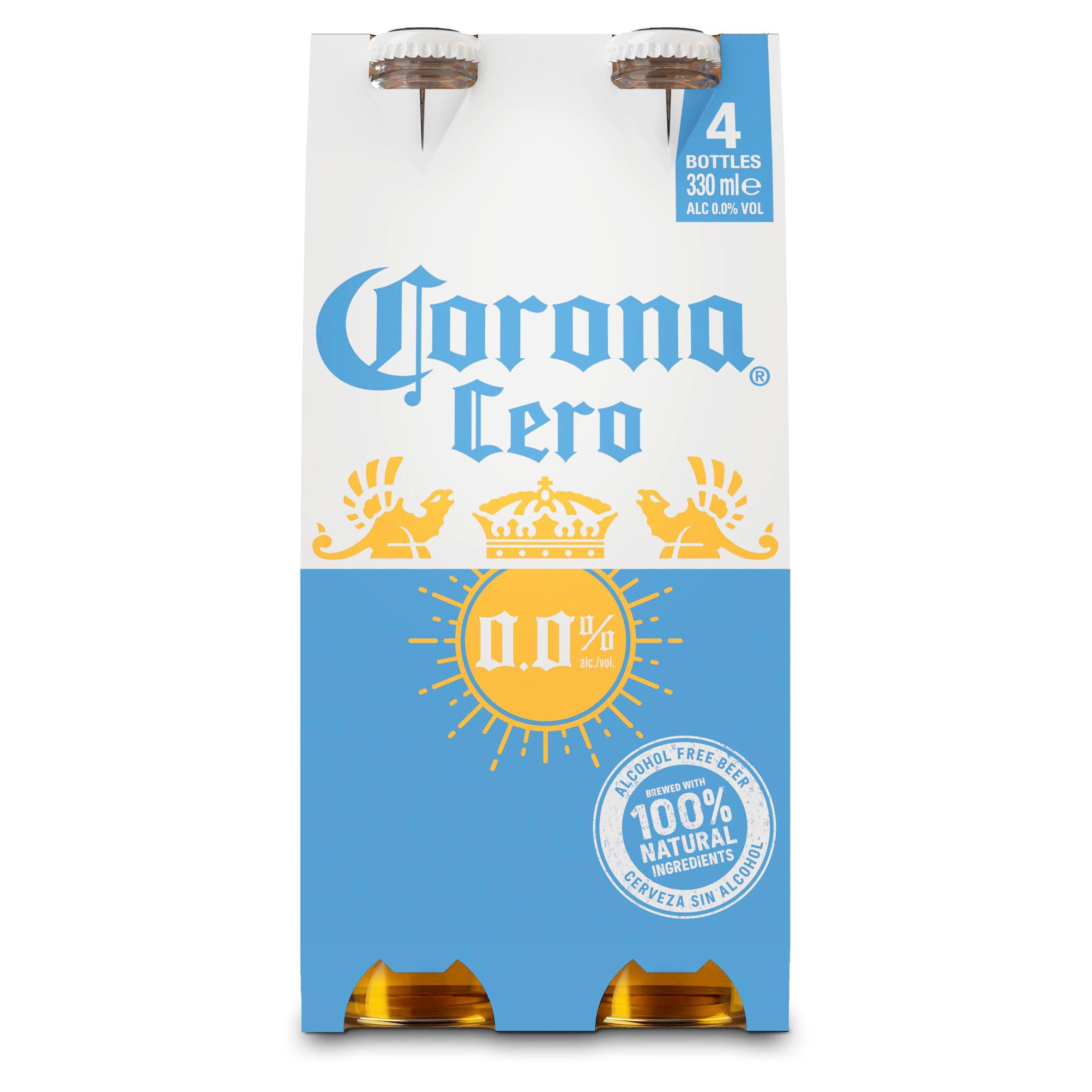 Corona Cero Alcohol Free Premium Lager Beer Bottles 4x330ml