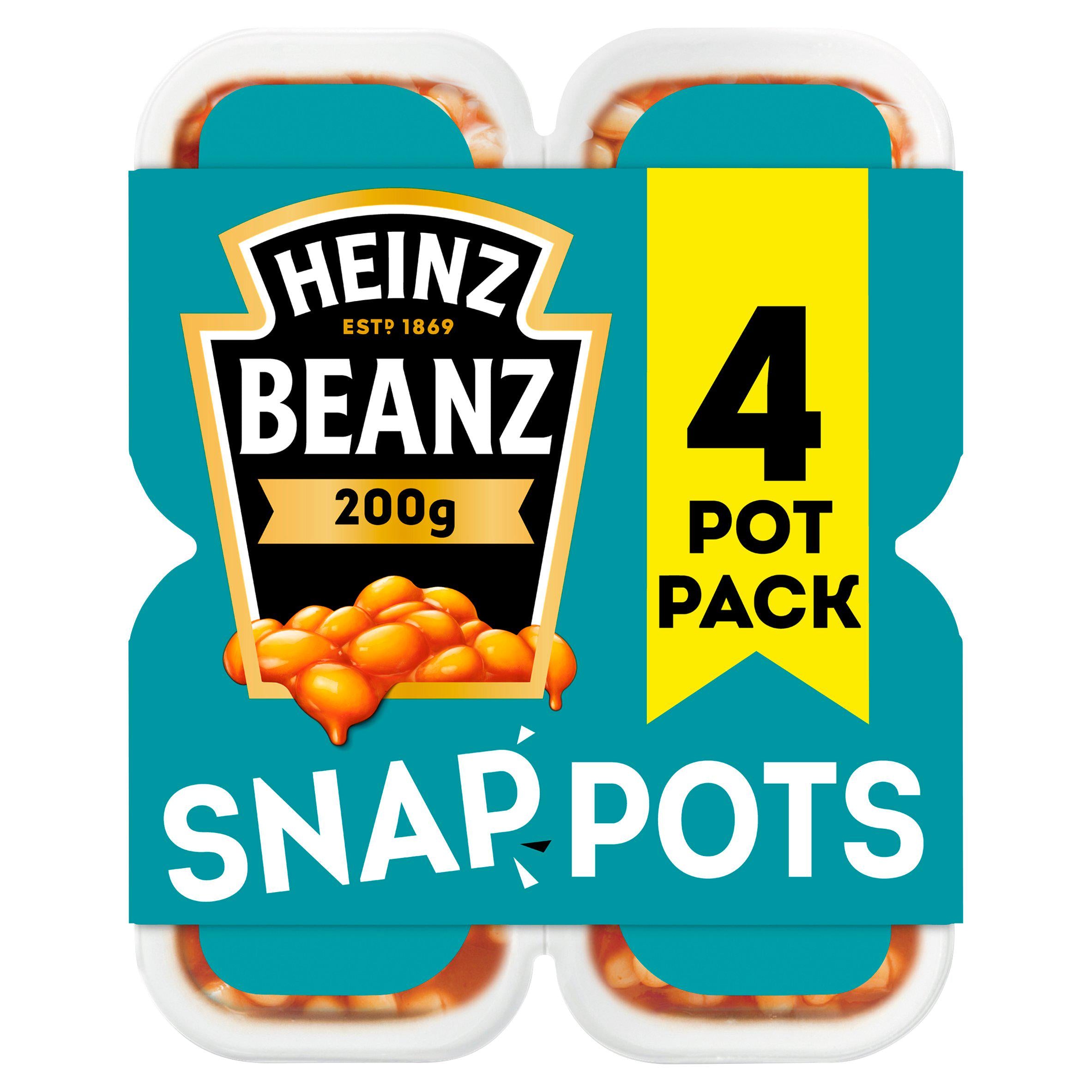 Heinz Baked Beans Snap Pots 4 x 200g - Moo Local