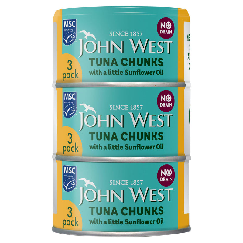 John West Tuna Chunks with a Little Sunflower Oil 3x100g