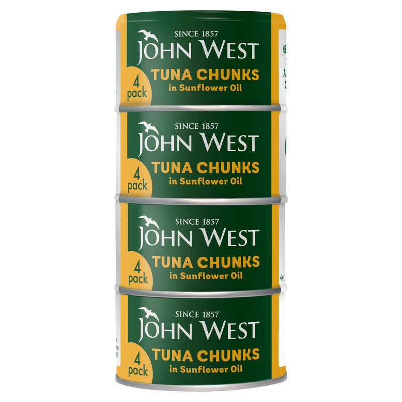 John West Tuna Chunks in Sunflower Oil 4x125g