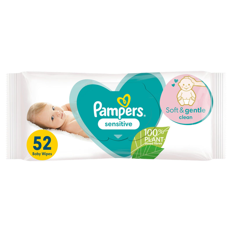Pampers Sensitive Baby Wipes 52 Per Pack - Moo Local