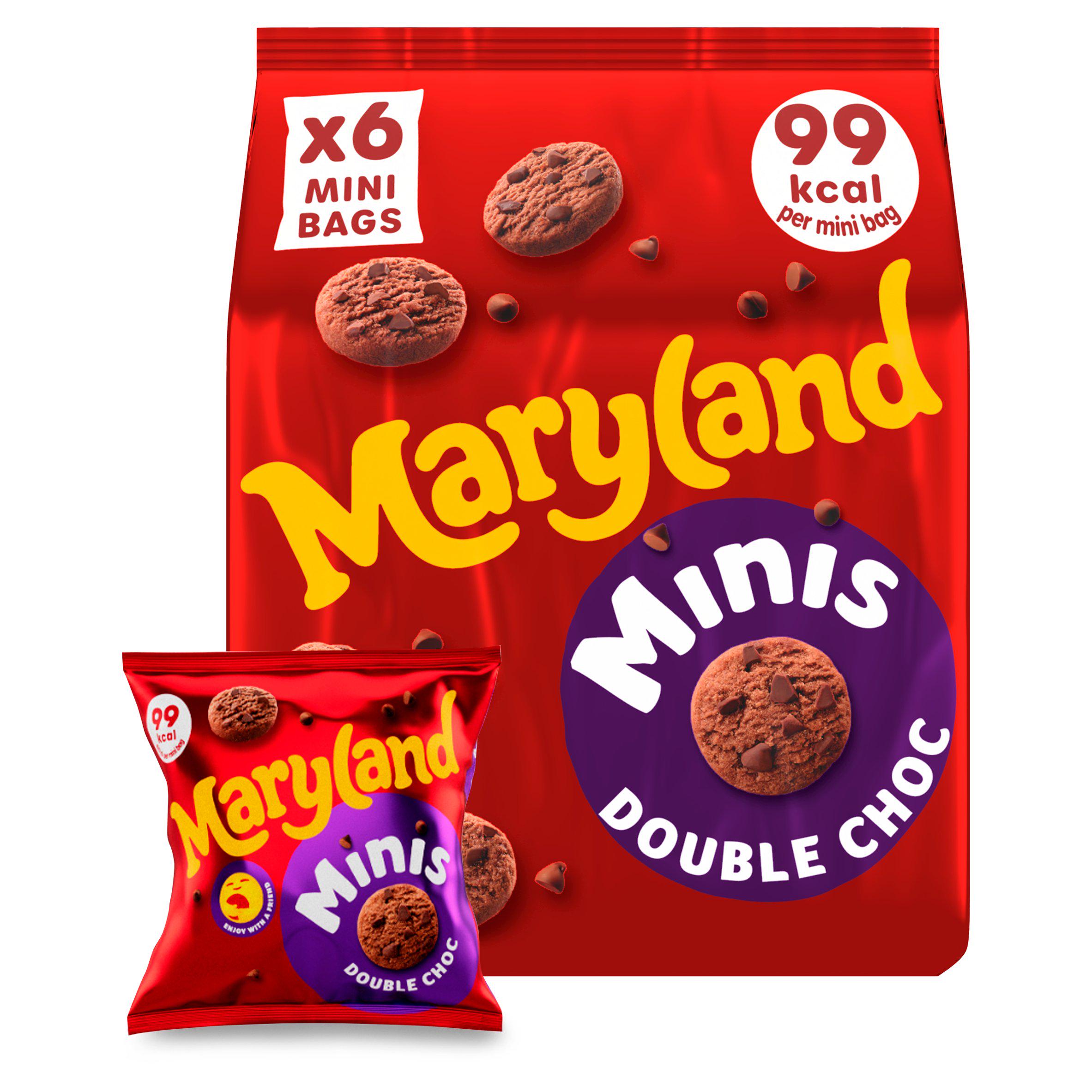 Maryland Minis Double Chocolate 6 Multipacks Cookies 118.8g