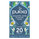 Pukka Organic Chamomile, Vanilla & Manuka Honey Tea Home Compostable Herbal Tea Bags x20