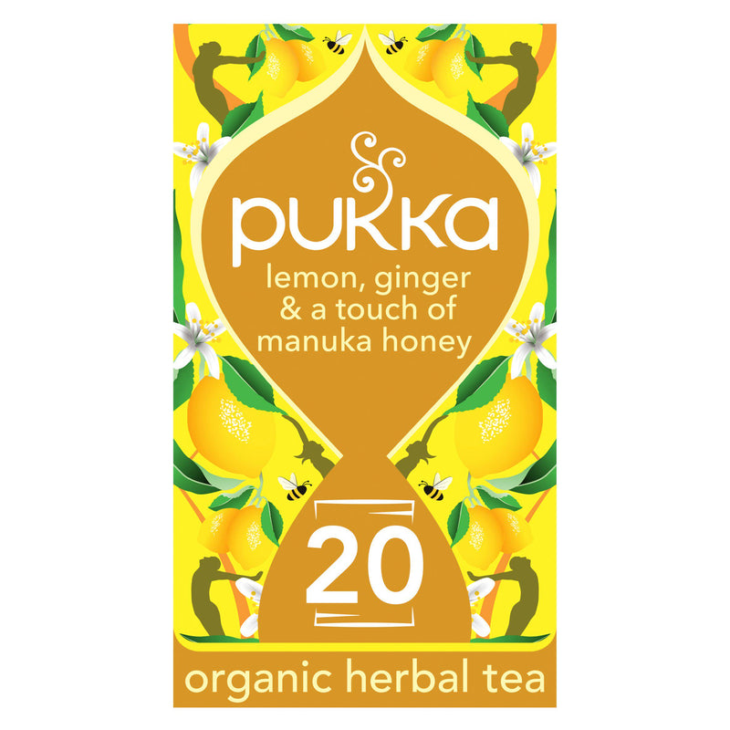 Pukka Organic Lemon, Ginger & Manuka Honey Tea Bags x 20