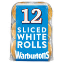 Warburtons Soft Sliced White Rolls x12