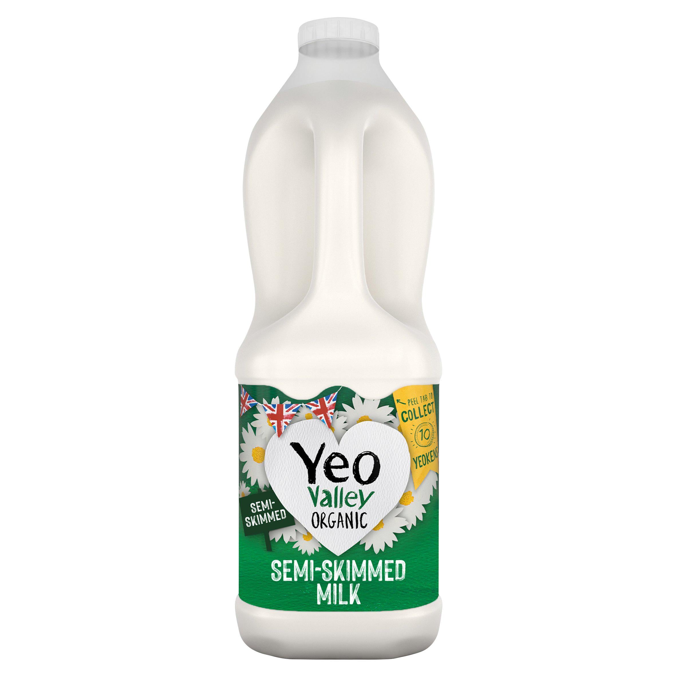 Yeo Valley Organic Free Range Semi Skimmed Milk 2 Litre