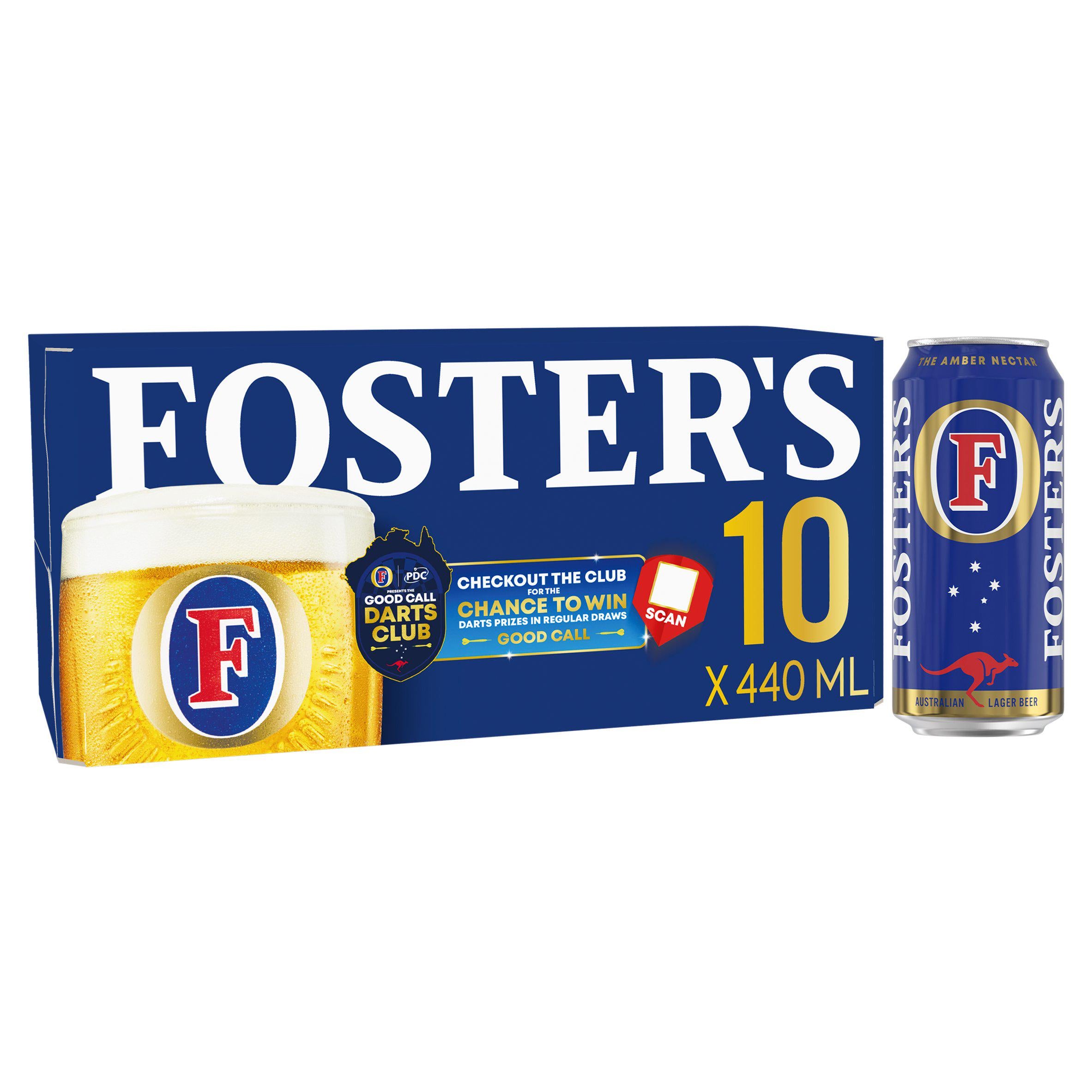 Foster's Lager Beer Cans 10x440ml